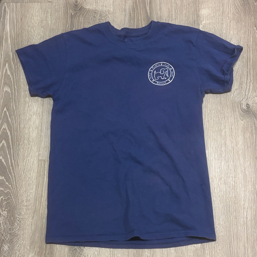 Puppy Love Navy Blue Graphic T-Shirt